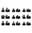 different characters and people using computer vector image