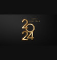 happy new year 2024 shiny luxury gold realistic vector image vector image