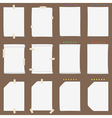 paper sheet collection with solid shadows vector image vector image