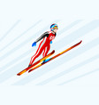 ski jumping winter sports vector image vector image
