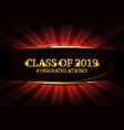 class of 2019 congratulations vector image vector image