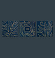 set of leaf gold patterns art deco luxury vector image