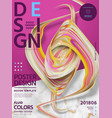 abstract fluid colors poster design vector image vector image