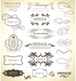 set of calligraphic elements for design vector image