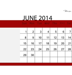2014 calendar in notebook Royalty Free Vector Image