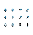 microphone duotone icons on white background vector image vector image