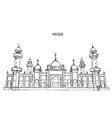 muslim mosque hand draw sketch vector image