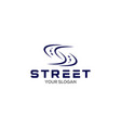 s street logo design vector image vector image