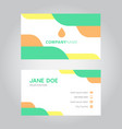 business card design vector image