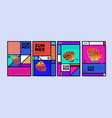 summer colorful poster design template set vector image vector image