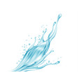 water splash realistic transparent isolated vector image vector image