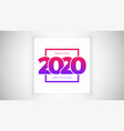 2020 happy new year and merry christmas greeting vector image