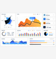 dashboard infographic ui elements for mobile vector image vector image