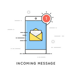 New email incoming message Royalty Free Vector Image