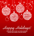 Set of four Christmas and New Year greeting cards Vector Image