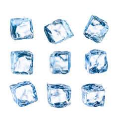 Ice cubes set Royalty Free Vector Image - VectorStock