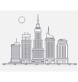 business center of big city broadway street vector image vector image