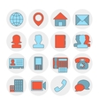 contact outline icons flat vector image vector image