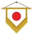 pennant with the flag of japan vector image
