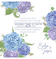 wedding watercolor seasonal flower cardleaves vector image