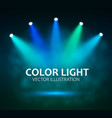 spotlight on stage for your design colorful light vector image
