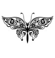decorative silhouette of butterfly vector image