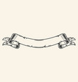ribbon banner monochrome vintage logotype vector image
