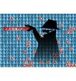 spy steals pasword vector image vector image