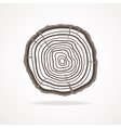tree rings flat design vector image