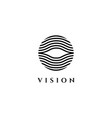 abstract eye symbol logo design template vector image