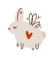 cartoon magic fairy rabbit or bunny easter vector image
