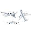 realistic airplane aircraft white 3d mockup vector image