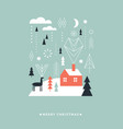 christmas and new years card vector image