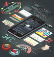 elements of infographics flat design vector image vector image