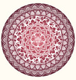 ornamental round lace with damask vector image