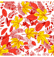 pattern with leaves vector image
