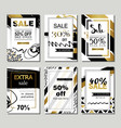 set social media sale website and mobile vector image