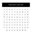 weather icon set with outline design vector image vector image