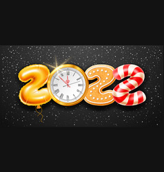 merry christmas and happy new year greeting card vector image