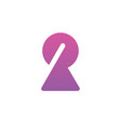 number two key hole logo design second vector image