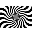 black and white spiral background swirling radial vector image