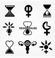 menopause icons vector image