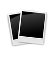 realistic blank retro photo frame vector image