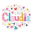 claudia name design vector image