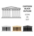 antique greek temple icon in cartoon style vector image