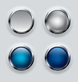 silver button background vector image vector image