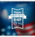 united states of america independence day greeting vector image