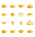 gold crown clip art set vector image
