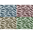 set of seamless backgrounds with feathers vector image vector image