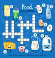 dairy products food crossword vector image